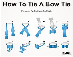 Tie A Bow Tie, Bow Tie Knot, Make A Bow Tie, Real Men Real Style, Fashion Infographic