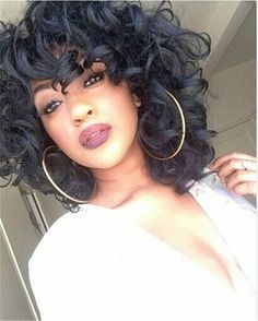 Black Curly Wig, Hair Colorful, Natural Looking Wigs, Natural Hairstyle, Curly Hair Wig, Love Hair, Big Hair, Hairstyles Haircuts, Brazilian Hair