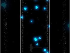 an image of some blue lights on a black background with stars and bubbles in the dark