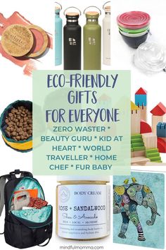 eco - friendly gifts for everyone zero waster + beauty guru kid at hearty world traveler home chef's baby