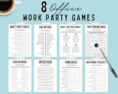 the 8 office work party games that are perfect for any employee to use on their team