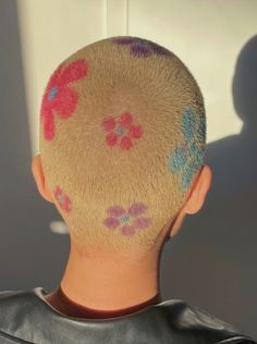 Dyed Hair Shaved Head, Hair Dye Designs, Shaved Head Women