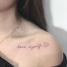 a woman's chest with the words love my life written on it