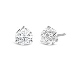 Simple and Stunning, These Round Brilliant-Cut Diamond Studs Glisten From Every angle. The Carefully Matched Diamonds are Set In Three-Prong Baskets Of Gold For 360 Degree Sparkle. Blue Wedding Band, Diamond Earrings For Women, Gorgeous Engagement Ring, Moissanite Earrings, Moissanite Diamonds, Round Brilliant Cut Diamond, Round Brilliant Cut, High Quality Jewelry, Diamond Earrings Studs