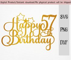 happy 75th birthday svg dxf cut file for silhouette or cricut