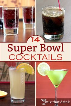 The best cocktails for a Super Bowl party are the ones that are fun, tasty and easy to serve in a pitcher. This makes it easy for the host to mingle with the guests instead of bartending the whole time. Super Bowl Cocktails, Superbowl Cocktails, Super Bowl Quotes, Trophy Diy, Bowl Cocktails, Super Bowl Trophy, Super Bowl Decorations