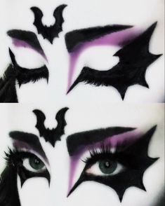 Face Makeup Ideas For Halloween, Pink Gothic Makeup Looks, Goth Blush Makeup, Bat Inspired Makeup, Goth Makeup Inspo Drawing, Black And White Goth Makeup, Goth Makeup Drawing