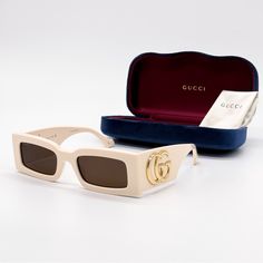 100% New Authentic Eyewear With Full Package Brand: Gucci Model: Gucci Gg1425s 004 Condition: New With Full Package Frame Color: Beige Lens Color: Brown Frame Material: Acetate Lens Socket: 53 Mm Bringe Width: 21 Mm Temple Length: 145 Mm Made In Italy Item Included: Authentic Eyewear, Certificate Of Authentic, Cleaning Cloth, Case, Bag. Modern Beige Rectangular Sunglasses, Designer Gucci Rectangular Sunglasses, Elegant Cream Sunglasses With Tinted Lenses, Chic Beige Sunglasses For Formal Occasions, Gucci Beige Tinted Sunglasses, Luxury Cream Sunglasses With Gradient Lenses, Designer Beige Sunglasses With Tinted Lenses, Luxury Cream Sunglasses For Summer, Luxury White Gucci Sunglasses