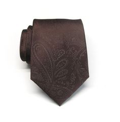 "This tie is made of 100% silk, 3.25\" wide at it's widest point and 58\" long - standard length and width. Hand rolled and sewn by hand." Patterned Fitted Ties For Business, Elegant Patterned Standard Tie, Patterned Ties For Black Tie Events, Classic Patterned Ties For Black Tie Events, Patterned Tie For Black Tie Events, Semi-formal Standard Tie With Paisley Print, Semi-formal Paisley Print Standard Tie, Semi-formal Patterned Standard Tie, Patterned Standard Tie For Formal Occasions