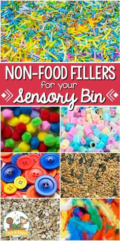 non - food fillers for your sensory bin