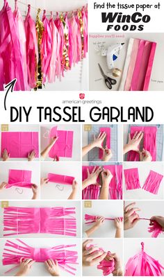 how to make tassel garlands with tissue paper