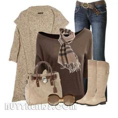 Comfy day Brown Blouse Outfit, Brown Long Sleeve Outfit, Long Sleeve Outfit Women, Long Brown Boots, Long Sleeve Outfit, Brown Blouse, Brown Long Sleeve, Outfit Women