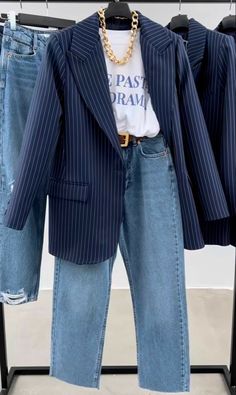 Blazer And Jeans, Outfit Ideas Aesthetic, Spring Outfit Ideas, Neue Outfits, Business Outfit, Casual Work Outfits, Mode Inspo, Ideas Aesthetic, Looks Chic