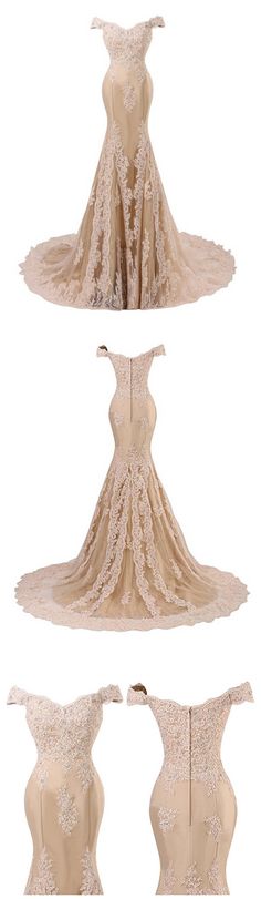 Fitted Lace Dresses For Quinceanera, Fitted Gown With Detachable Train For Pageants, Fitted Mermaid Dress With Detachable Train For Prom, Lace Wedding Dress With Sweep Train For Prom Season, Fitted Prom Gown With Detachable Train, Lace Mermaid Hem Gown For Prom Season, Fitted Ball Gown With Lace Back, Lace Gown With Mermaid Hem For Prom Season, Fitted Tulle Wedding Dress With Sweep Train