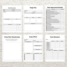 four different types of worksheets for students to use in their homeschool