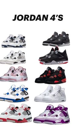 Jordans Collection, Jordan Fours, Jordans 4, Shoes For Teens, Cute Jordans, Jordan 4’s