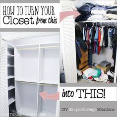 an organized closet is shown with clothes and other things to put in the closet for storage