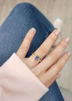 Tanzanite Diamond Engagement Ring Set | 7x5MM Natural Oval Tanzanite Diamond Wedding Ring Set | 14k Tanzanite Ring Set | December Birthstone | Handmade Jewelry P R O D U C T 𝄪 D E T A I L S ENGAGEMENT RING:  ✽ Metal: 14k Yellow Gold, White Gold & Rose Gold ✽ Bottom Band Width: 1.5 MM ✽ Center Stone: Natural Oval Tanzanite 7x5 mm ✽ Side Diamond: 1.1 mm x 10pcs (approx. 0.06ct) ✽ Diamond Color: G ✽ Diamond Clarity: VS2-SI1 ✽ Made to Order WEDDING BAND:  ✽ Metal: 14k Yellow Gold, White Gold & Rose Oval Engagement And Wedding Ring Sets, Tanzanite Oval Birthstone Promise Ring, Oval Tanzanite Birthstone Promise Ring, Oval Tanzanite Birthstone Ring With Accent Stones, Oval Tanzanite Birthstone Ring, Rose Gold Top, Engagement Ring Inspiration, Band Metal, Diamond Wedding Rings Sets