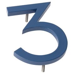 the number five is made from blue plastic