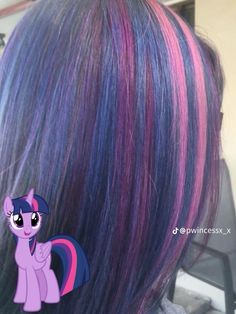 Purple Hair Halloween Costumes, Twilight Sparkle Hair, Mlp Hair, Sparkle Hair, Dark Purple Hair, Tv Character, Hair Color Streaks, Mlp Characters