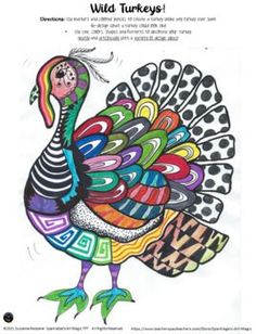 an adult coloring book with a turkey in it's feathers and the words wild turkeys