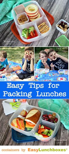 the easy tips for packing lunches are great to keep kids busy while they're on vacation