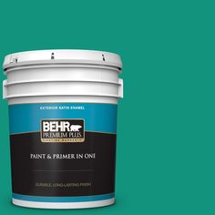 the behr paint company's ultra exterior paint and primer in one bucket