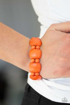 Dont Be So NOMADIC!  ✧ Bracelet Bracelet Bracelets Trendy, Paparazzi Consultant, Orange Bracelet, Orange Stone, Paparazzi Accessories, Stretchy Bracelets, Affordable Jewelry, Paparazzi Jewelry, Love Is Free