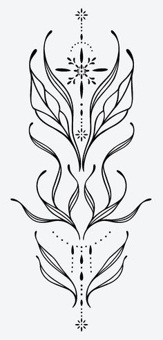 an artistic design in black and white on a light gray background, with lines that are drawn