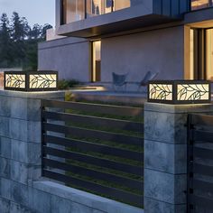 "Square Waterproof LED Modern Solar Outdoor Deck Post Lights Pillar Light Post Caps Lights Pathway Lights for Garden Fence" Home Deck Ideas, Deck Post Caps, Deck Post Lights, Yard Fence, Farmhouse Ceiling Fan, Deck Posts, Pillar Lights