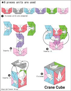 how to make an origami crane out of paper with pictures and instructions for it