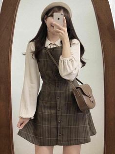 Baret Outfit, Mode Indie, Academia Fashion, Outfit Chic, Ulzzang Fashion