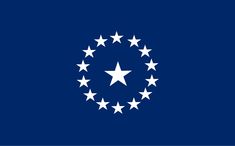 the flag of the state of new hampshire is shown in white stars on a blue background