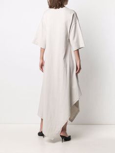 Balenciaga asymmetric-hem T-shirt Dress - Farfetch Balenciaga Dress, City Dress, Panel Dress, Dress Home, Midi Shirt Dress, White Shirt Dress, Summer Beach Wear, Black Shirt Dress, Black Maxi Dress