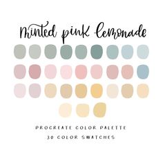 the color swat list for pink lemonade