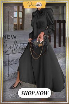 Women's Sheath Dress Maxi Long Dress Long Sleeve Ruched Bow Summer Hot Casual Black Red Yellow S M L Xl Black Dresses Long Dress Long Sleeve, Maxi Long Dress, Womens Sheath Dress, Summer Hot, Necklines For Dresses, Daily Dress, Dress Long Sleeve, Dress Maxi, Casual Black