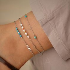 Stainless Steel waterproof Anklets for women, handmade with love in my studio.  Choose among these designs: - Turquoise Rosary anklet - Freshwater pearls with multicolor gemstones anklet - Turquoise bar anklet - Sunstone bar anklet - Curb chain anklet - Rope chain anklet These waterproof chain anklets will be your new fave staple all season long.  High quality waterproof anklets, lead free, hypoallergenic ankle bracelets for your beach days and nights ★ --------------------------------- ► PRODUC Dainty Summer Bracelets With Adjustable Chain, Dainty Summer Bracelet With Adjustable Chain, Adjustable Delicate Chain Bracelets For Summer, Adjustable Delicate Chain Bracelet For Summer, Hypoallergenic Summer Anklets As Gift, Minimalist Summer Bracelets With Adjustable Chain, Elegant Turquoise Anklets For Summer, Trendy Summer Anklets As A Gift, Minimalist Summer Anklets As A Gift