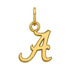 Accessorize for game day with this Alabama Crimson Tide pendant. Accessorize for game day with this Alabama Crimson Tide pendant. Charm size: 15 mm x 9 mm Metal: sterling silver Plating: 14k gold Finish: polished Nickel free Packaging: boxed Officially Licensed Color: Yellow. Gender: female. Age Group: adult. Material: Gold Over Sterling. Alabama Crimson, Alabama Crimson Tide, Crimson Tide, Gold Charm, 10k Gold, Polished Nickel, Game Day, Gold Finish, Alabama