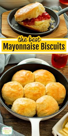 Mayonnaise Biscuits Baking With Mayonnaise, Mayonnaise Bread Recipe, Mayonnaise Biscuits Simple, Homemade Biscuit Recipe, Recipes With Mayonnaise, Southern Snacks, Mayonnaise Biscuits, Bojangles Biscuits Recipe, Can Biscuit Recipes