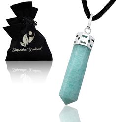 PRICES MAY VARY. Amazonite Crystal : Unlock your potential and live authentically with this empowering crystal. Amazonite promotes self-love, communication, and creativity. Tap into its healing energy and experience balance, harmony, and joy. Elegant Gift : Made with love & care, this unique pendant is a perfect gift for any special occasion! Your loved ones will cherish this thoughtful present from you. Wear this necklace as jewelry or use it for yoga, meditation, & reiki. Stylish Jewelry Bag A Live Authentically, Amazonite Crystal, Healing Necklace, Unlock Your Potential, Dark Turquoise, Jewelry Bag, Healing Energy, Throat Chakra, Unique Pendant