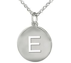 Cut out a little time for showing off your personal style with this initialed necklace. Sterling Silver Initial Necklace With Cable Chain, Sterling Silver Initial Pendant Necklace With Cable Chain, Sterling Silver Pendant Initial Necklace With Cable Chain, Silver Monogram Initial Pendant Charm Necklace, Silver Monogram Charm Necklace With Initial Pendant, Custom Silver Initial Pendant Necklace, Everyday Silver Name Necklace With Initials, Silver Initial Necklace With Cable Chain As Gift, Sterling Silver Monogram Initial Pendant Charm Necklace