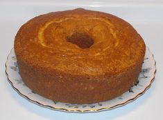 a bundt cake sitting on top of a white plate