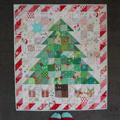 This product is a digital download. Immediately after purchase you will be given a link to download thIs printable PDF document. Happy Christmas Mini is a fun pattern to showcase your holiday spirit! Featuring a Christmas tree, ornaments, presents, and a star. The candy cane striped border gives it a darling finish! Finished mini quilt size: 28” X 32” Fabric requirements: Low volume: 1 & 1/4 yard worth of scraps Red: 1/2 yard worth of scraps Green: 3/4 yard worth of scraps Brown: 6” square worth Christmas Lap Quilt, Kid Quilts Patterns, Gingerbread House Patterns, Strip Quilt Patterns, Snowman Quilt, Christmas Tree Quilt, Mini Quilt Patterns, Christmas Quilt Patterns, Quilt Square Patterns