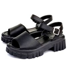 Step Out In These Stylish Lug Sole Platform Sandals New In Box Vegan Leatherette Material Wide Band Uppers Adjustable Buckle Ankle Straps Lightly Padded Insole Chunky Block Heels Fitting: True To Size. Regular Foot Width. Trendy Black Sandals With Chunky Platform, Trendy Black Chunky Platform Sandals, Black Chunky Platform Sandals With Open Toe, Black Open Toe Sandals With Chunky Platform, Black Chunky Platform Open Toe Sandals, Black Chunky Platform Slingback Open Toe Sandals, Black Slingback Sandals With Chunky Platform, Black Slingback Sandals With Chunky Platform And Open Toe, Trendy Black Block Heel Slingback Sandals