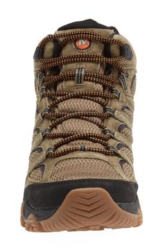 A breathable mesh tongue and supportive footbed offer adventure-ready comfort in a rugged hiking boot finished with an aggressive all-terrain tread. Waterproof: protects against rain, puddles and slush to keep feet dry in wet conditions Breathable mesh allows ventilation of excess heat for cooling comfort Removable insole with arch support Leather and textile upper/recycled synthetic lining/rubber sole Imported Waterproof Lace-up Hiking Boots For Camping, Rugged Impact Resistant Hiking Boots For Outdoor Activities, Durable Brown Waterproof Boots For Sports, Durable Brown Waterproof Sports Boots, Rugged Trail Running Shoes For Outdoor Work, Durable Rugged Trail Running Shoes For Outdoor Work, Rugged Lace-up Waterproof Boots For Camping, Functional Hiking Boots With Reinforced Toe For Adventure, Durable Work Boots For Outdoor Activities