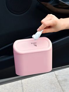 Trash Storage, Pink Car Accessories, Car Trash Can, Car Storage Box, Car Accessories For Girls