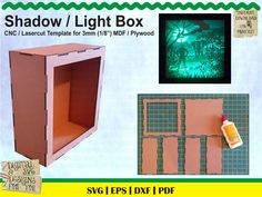 the shadow light box is made from cardboard