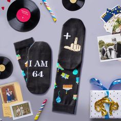 BIRTHDAY GIFTS FOR MEN WOMEN: These socks could be the perfect birthday gift for your dad, mom, husband, wife, brother, sister, uncle, aunt, son, daughter, brother in law, sister in law, son in law, daughter in law, boyfriend, girlfriend, grandson, granddaughter, male or female friend. 65 YEARS BIRTHDAY GIFTS: Give your loved ones a unique and thoughtful 65th birthday present with our fun socks. They are not only practical, but also very novel and are sure to make people smile. The playful inscr Socks Gift Ideas, Birthday Gifts For Men, Christmas Wedding Gifts, People Smile, Socks Gift, Fun Socks, 65th Birthday, Unicorn Cat, Son In Law