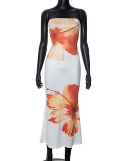 Embrace sophistication in printed maxi dress. With its backless design and elegant high waist, this slim bandeau dress combines style and grace, making it an ideal choice for formal events and upscale gatherings. Details: Elasticity: High Stretch Fabric Type: POLYESTER Silhouette: Sheath Neckline: Strapless Material: POLYESTER Size (IN) Bust Waist Hip Length S 27.56-34.65 24.41-26.77 30.71-37.01 46.46 M 29.13-36.22 25.98-28.35 32.28-38.58 46.85 L 30.71-37.80 27.56-29.92 33.86-40.16 47.24 Wedding Swimwear, Beach Holiday Dresses, Feminine Elegance, Maxi Dress For Women, Bandeau Dress, Backless Maxi Dresses, Beach Wear Dresses, Summer Maxi, Holiday Dress