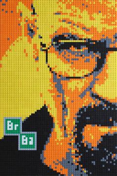 an image of a man with glasses on it's face made out of legos